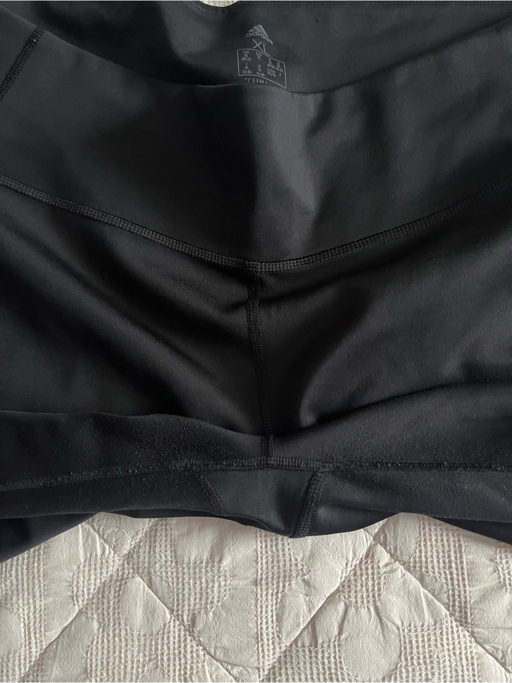 Adidas Black Leggings with White Side Stripes Size XL - Picture 6 of 7